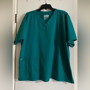 WonderWink Jade V-Neck every day durable stretch, comfort Scrub Top XL